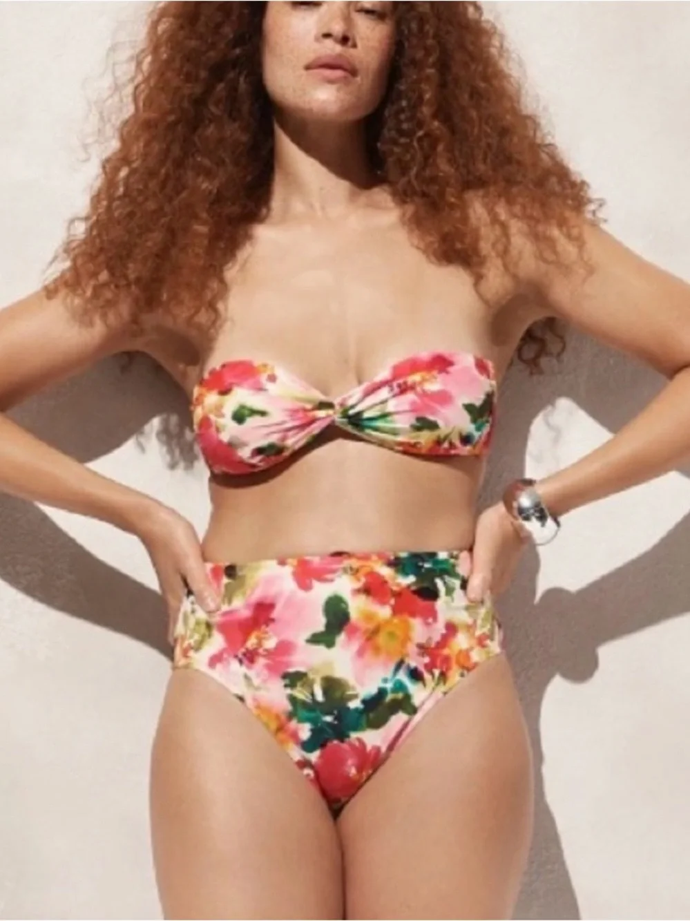 J. Crew High rise full coverage bikini bottom in floral